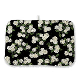 Black Dish Drying Mat 18x24 Inch Green Vintage Floral Hydrangea Flower Drying... Hydrangea