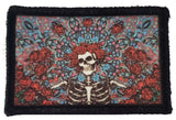 Grateful Skeleton Roses Morale Patch Military Tactical Army Flag USA Roses