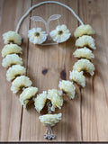 Light Yellow Hydrangea Flower Garland necklace/wedding/bridal/Birthday Party _ Hydrangea