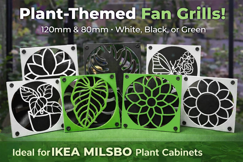 Decorative Fan Covers for Plant Cabinets - Botanical Design Collection Sunflower