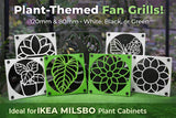 Decorative Fan Covers for Plant Cabinets - Botanical Design Collection Sunflower