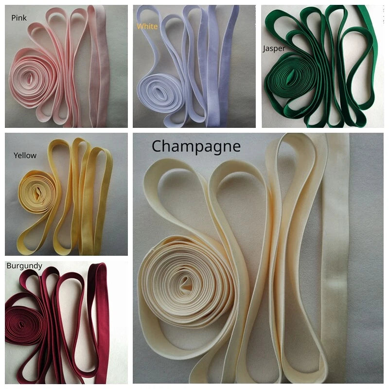 Satin lace-up ribbon tie-back replacement straps in multiple colors
