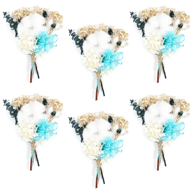 6pcs Mini Dried Flower Bouquets Boho Small Dried Flower Bouquets Wildflower M... Dried Flower