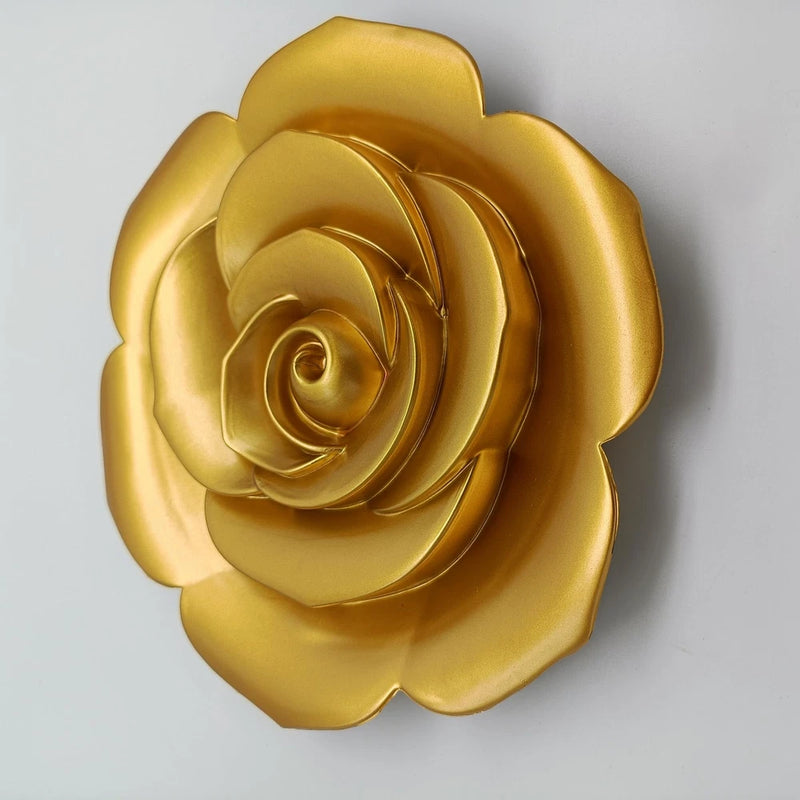 Golden 3D Flower Wall Decor - Shimmering Plastic Sunflower Shape Art with Hoo... Sunflower