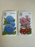 Postage Stamps 1995 Fall Flowers Collection - Hydrangea And Aster Hydrangea