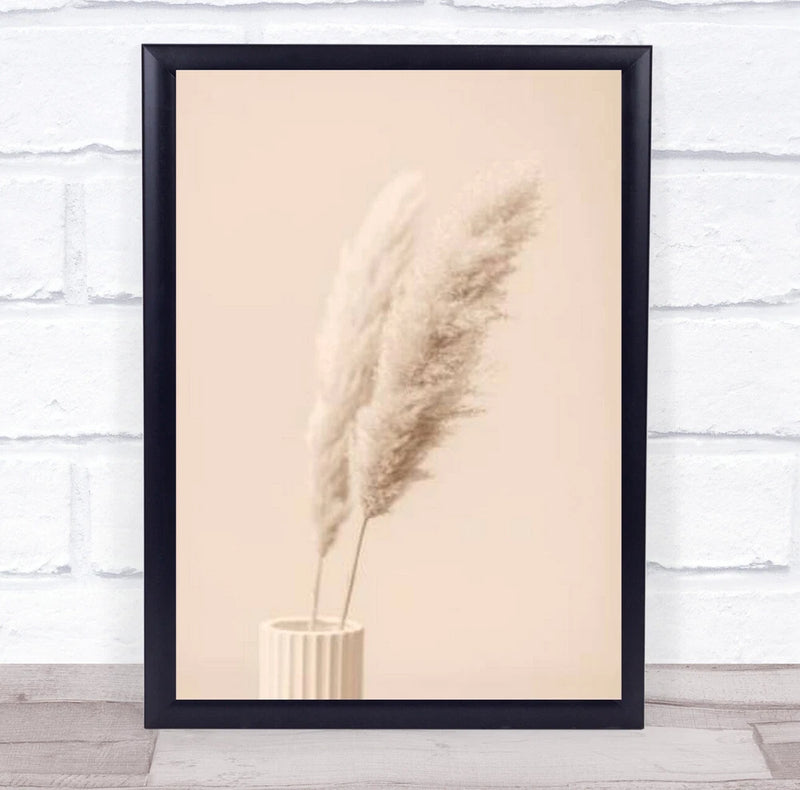 Pampas Grass Begie 13 Dried Botanical Studio Wall Art Print Pampas Grass