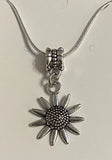 Pretty Sunflower Necklace On 20Ó Sterling Silver Chain - Handmade Gift __ Sunflower