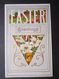 Eater Greetings circa 1914 Postcard Antique Embossed Flower Lily NY Cancel 2945 Lily