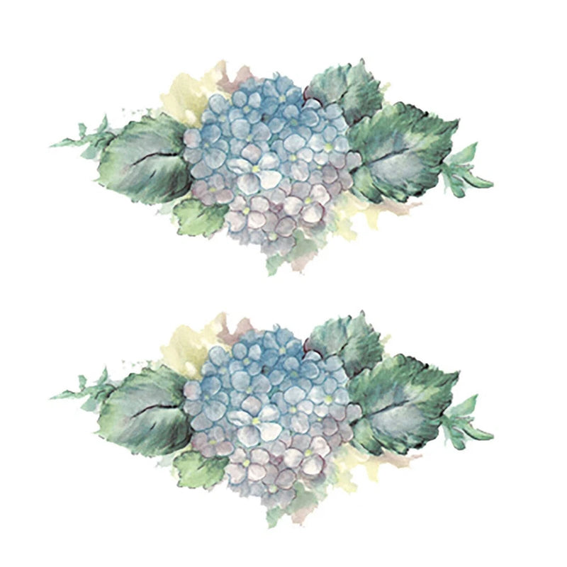 Hydrangea Flower Blue Purple Spray Overglaze Ceramic Decals Hydrangea