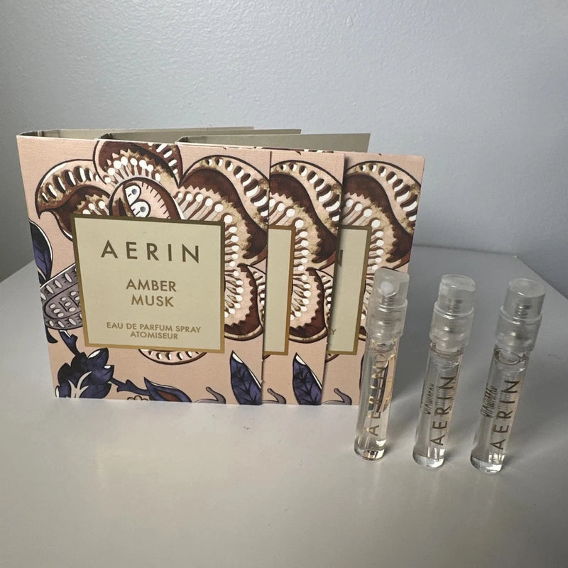 3 x Estee Lauder Aerin Amber Musk Eau De Parfum Sample Spray 0.05oz/1.5ml Each EDP