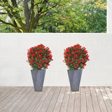 Home Decor 2 Pcs Artificial Boxwood Ball Topiary Tree Fake Outdoor Plants New Green Plant