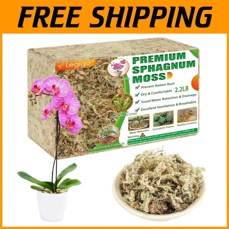 Natural Succulent Carnivorous Plant Moss - 2.2LBS Orchids