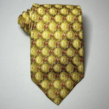Ermenegildo Zegna Necktie Gold Floral Lively Sunflower Tie 57.5Ó x 3.5Ó Sunflower