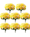 Geosar Bundle Of 8 Artificial Peonies Flowers Silk/Cloth *FREE SHIPPING* Peony