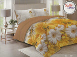 White Sunflower & Butterfly Plush Sherpa Blanket Set - 3 Piece Set Sunflower