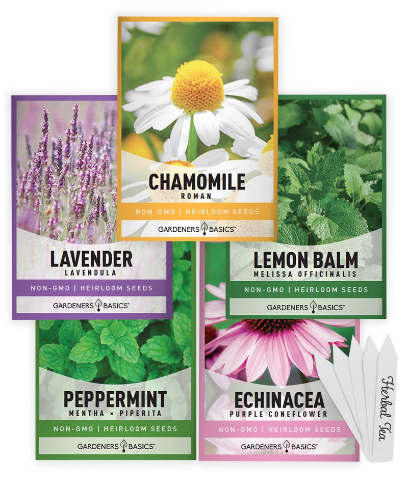 Herbal Tea Seeds For Planting | 5 Variety Pack Garden Plants