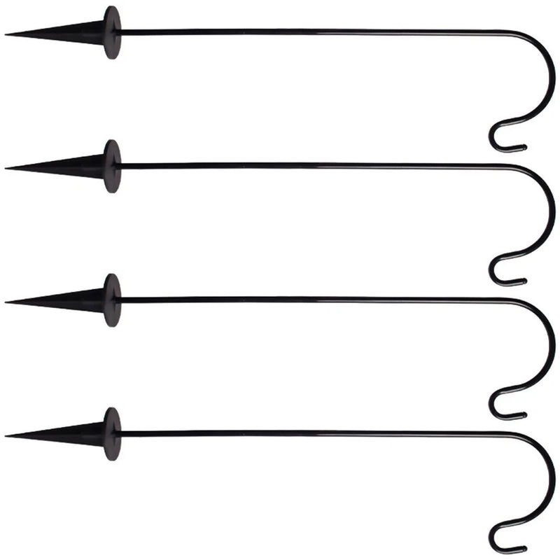 4 Pcs Outdoor Shepherd's Hooks Hanging Plants Basket Hanger Courtyard Garden Garden Plants