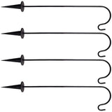 4 Pcs Outdoor Shepherd's Hooks Hanging Plants Basket Hanger Courtyard Garden Garden Plants