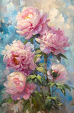 Modern Abstract Peony Flower Oil Painting Home Art Wall Decor Printed On Canvas Peony