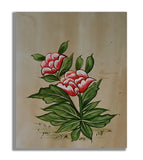 Beautiful Pink Lily Flower Handmade Miniature Painting 6.5 x 5 in "PN9019" Lily