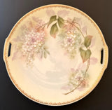 RS Prussia -Germany 11", marked, Hydrangeas, Lavender, pink, orange & green hues Hydrangea