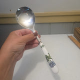 Portmeirion Botanic Garden Large Serving Spoon Blue Floral Hydrangea? Hydrangea