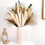 Pampas Grass107PCS Natural Dried Pampas Grass Flowers9 Types Pompas Grass for... Pampas Grass