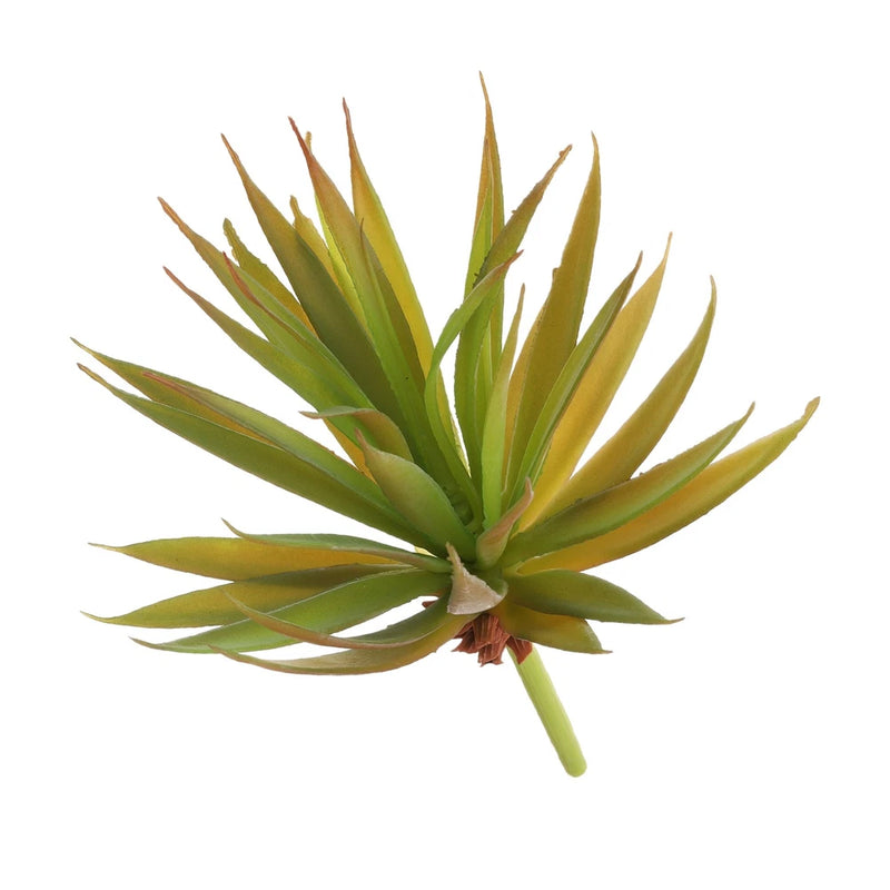 Artificial succulent plant with light green spiky sword leaves, 7.5 in.