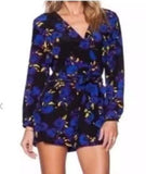 Yumi Kim Wrap Dress Midnight Carnation 100% Silk Size XS Floral Whimsigoth Witch Carnation