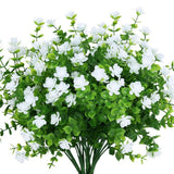 KLEMOO Artificial Flowers Fake Outdoor UV Resistant Boxwood Plants Shrubs 4 P... Green Plant