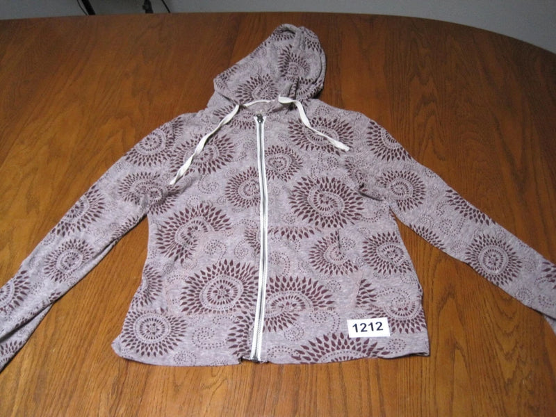 Y2K Aeropostale Jacket Womens L Purple Full Zip Hoodie Aztec Sunflower Flower Sunflower