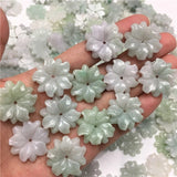 5-15PCS Natural A-grade Burmese jade Sunflower pendant loose beads Sunflower