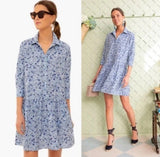 Tuckernuck WomenÕs Hayes Collared Shirt Dress in Hydrangea Ð XXL Ð EUC Hydrangea