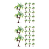 36 Pcs Mini Trees for Crafts Miniature Plants Artificial Tropical Green Plant