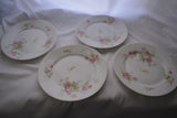 Antique JPL Limoges France Set of 4 7.5" Plates Pink White Carnation Jean Pouyat Carnation