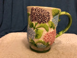 Temptations Figural Floral Dinnerware Hydrangea 12 oz mug 820862 Hydrangea