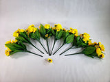 ZEYGLXC 8 Pack Artificial Sunflowers Bouquets with Stems 12" Sunflower
