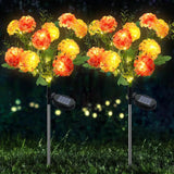 Solar Lights Outdoor, 2 Pack Solar Garden Lights with 20 Hydrangea Flowers, Wate Hydrangea