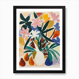 Lilies Flower Illustration 1 Art Pr Framed Wall Art Poster Canvas Print Picture Lily
