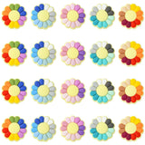 20Pcs Sunflower Silicone Focal Beads Plant Loose Beads for Keychains Lanyard DIY Sunflower