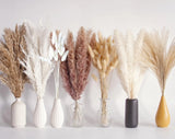 125 PCS Dried Pampas Grass Bouquet, Boho Table Decor, Bunny Tails Dried Flowe... Pampas Grass