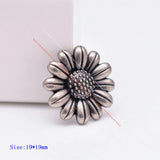 30X Silver Sunflower Cone Rivet Stud Leathercraft Belt Bag Fastener Concho 19mm Sunflower