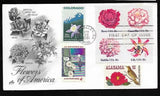 FLOWERS 1981 ROSE LILY DAHLIA CAMELLIA TULIP SETCOMBO ARTCRAFT CACHET FDC UNADDR Lily