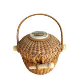 Nantucket Style Miniature Basket Hydrangea Flowers Floral Scene Topper Small Hydrangea