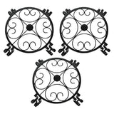 Charming Floral Pattern Iron Flower Rack Set for Home and Garden Decor Garden Plants