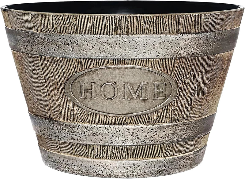 Whiskey Barrel Planters - Home Flower Planter Pot - Decorative Garden Pots - Ind Garden Plants