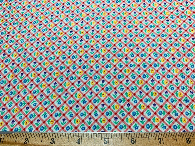 Cotton Fabric 30s Repro CUTE Tulips Daisies Michael Miller Fabrics FQ Daisies