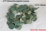 6 FT Artificial Flowers Fake Plants Decor Hanging shrubs Eucalyptus Garden Green Plant