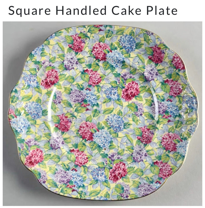 Vintage/Discontinued James Kent Ltd Hydrangea 10Ó Cake Plate Hydrangea