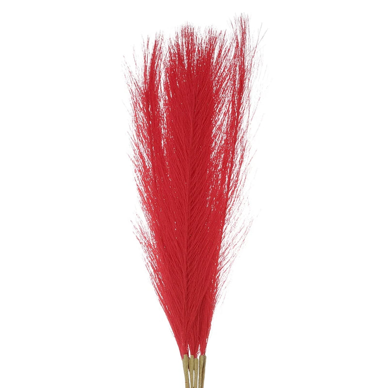 8Pcs Faux Pampas Grass,21" Fake Pampas for Wedding Decoration,Red Pampas Grass